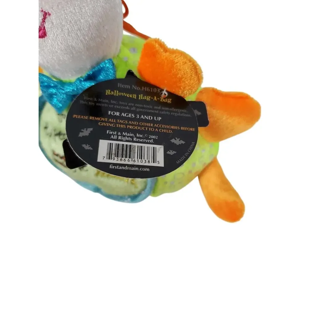 FIRST AND MAIN Vintage 2002 HALLOWEEN HUG A BUG PLUSH ANIMAL BOOGIE MAN 6 Inch